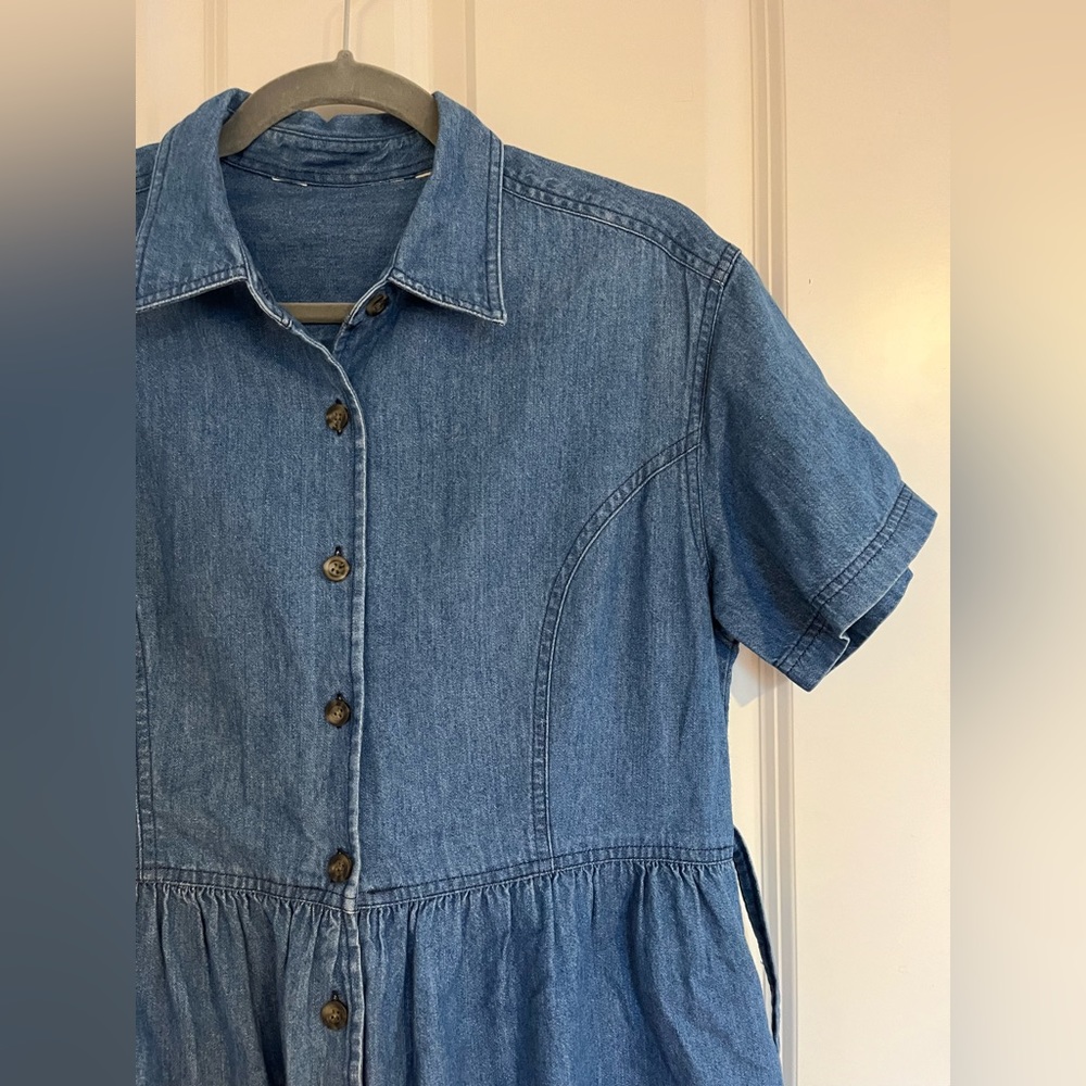 Vintage Tie Back Denim Dress